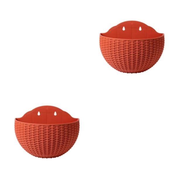 Maceta de plástico Advancent de fácil instalación y mantenimiento con estructura de doble capa de drenaje eficiente Rojo 2Conjunto