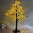 thumbnail image 3 of LED Ginkgo Tree Light Tabletop Bonsai Tree 24 Inches Decorative Fairy Light Artificial Tree Battery Operated Twig Lamp for Party Wedding Holiday Festival Christmas Decoration - Warm White, 3 of 6