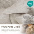 thumbnail image 2 of Linen Fitted Sheet with Stone Washed es Deep Pocket French Flax Solid Color Soft Breathable Bedding (Queen Linen), 2 of 8