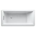 thumbnail image 5 of Kohler 1821-0 K- Underscore 66-Inch x 32-Inch Drop-In Bath with Reversible Drain, White, 5 of 5
