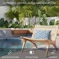 thumbnail image 5 of Blue Flowers Outdoor Pillows for Chaise Lounge Chair Waterproof Lumbar Pillows with Insert&Adjustable Strap Beach Headrest Pillow Farmhouse Botanical White Floral Leaves Pillow for Patio Pool 11"x16", 5 of 9