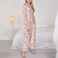 thumbnail image 3 of Goofa Easter Rabbit Printed Women’s 2 Piece Pajama Set Super,Pajamas Women's Long Sleeve Sleepwear Soft Button Down Loungewear Pjs Lounge Set Nightwear-XX-Large, 3 of 9
