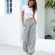 thumbnail image 3 of Mujer Pantalón Holgado Pantalón De Chándal Pantalón De Chándal Grueso Gris XL Sunnimix Pantalones holgados de mujer, 3 of 7