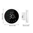 thumbnail image 2 of Lepmerk Smart WiFi Thermostat with LCD Touchscreen for Boiler Control, 5A Programmable Weekly Schedule, Remote App Management, Black TP908GCLW for Wall-Mounted Heating Systems, 2 of 7