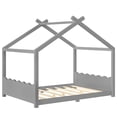 thumbnail image 6 of Leumius Full Size House Shape Bed,Montessori House Bed Solid Wood Floor Bed for Kids,No Box Spring Needed,Gray, 6 of 12