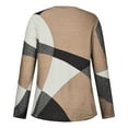 thumbnail image 7 of Horkkom Color Block Tops for Women Crew Neck Pullover Long Sleeve Shirts Casual Comfy Fall Tops, Gifts for Women L, 7 of 7