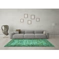 thumbnail image 3 of Ahgly Company Indoor Square Persian Turquoise Blue Traditional Area Rugs, 3' Square, 3 of 4