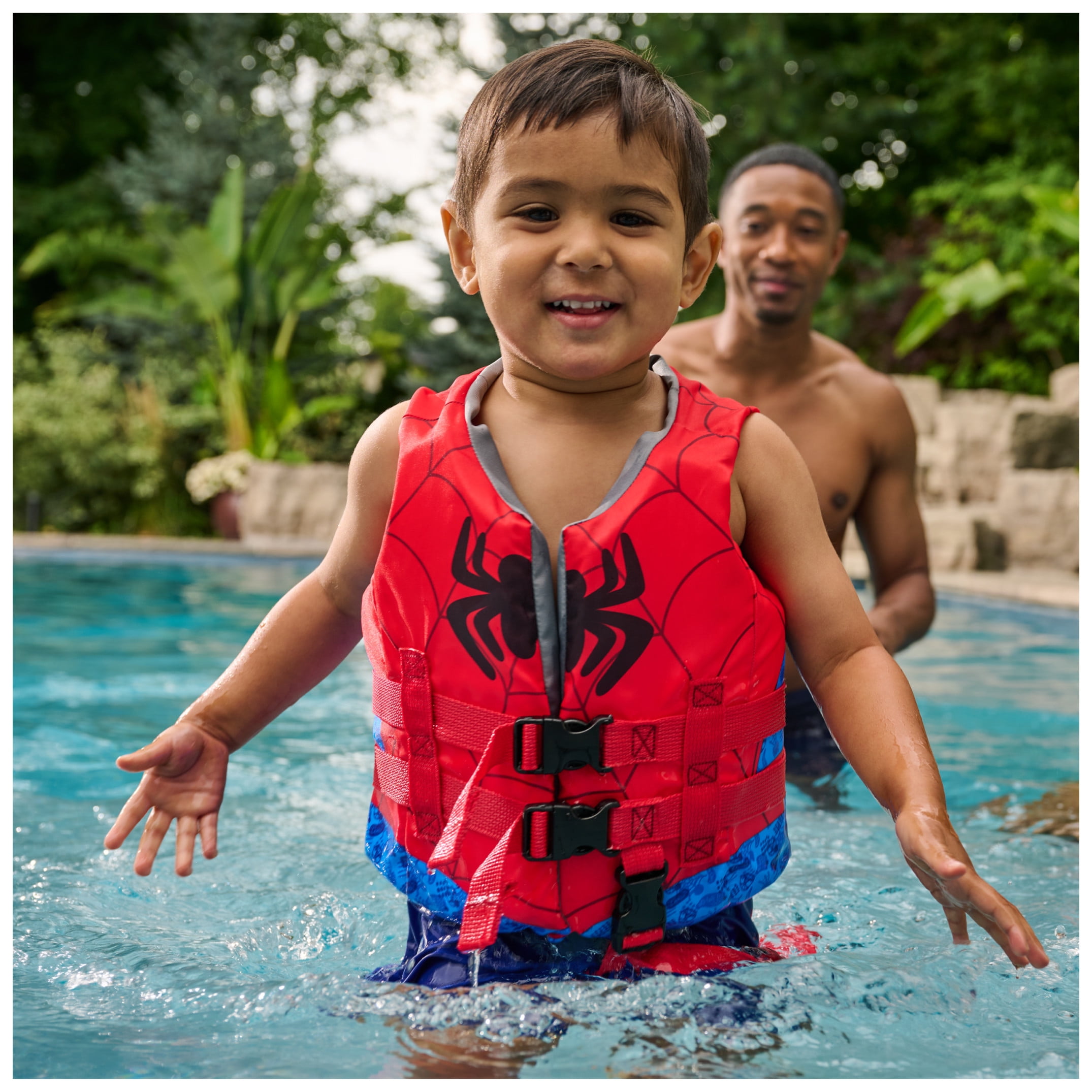 SwimWays Marvel Spider-Man Life Jacket (Unisex), for Kids 33-55lbs