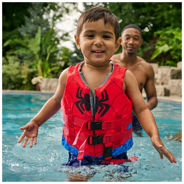 SwimWays Marvel Spider-Man Life Jacket (Unisex), for Kids 33-55lbs 