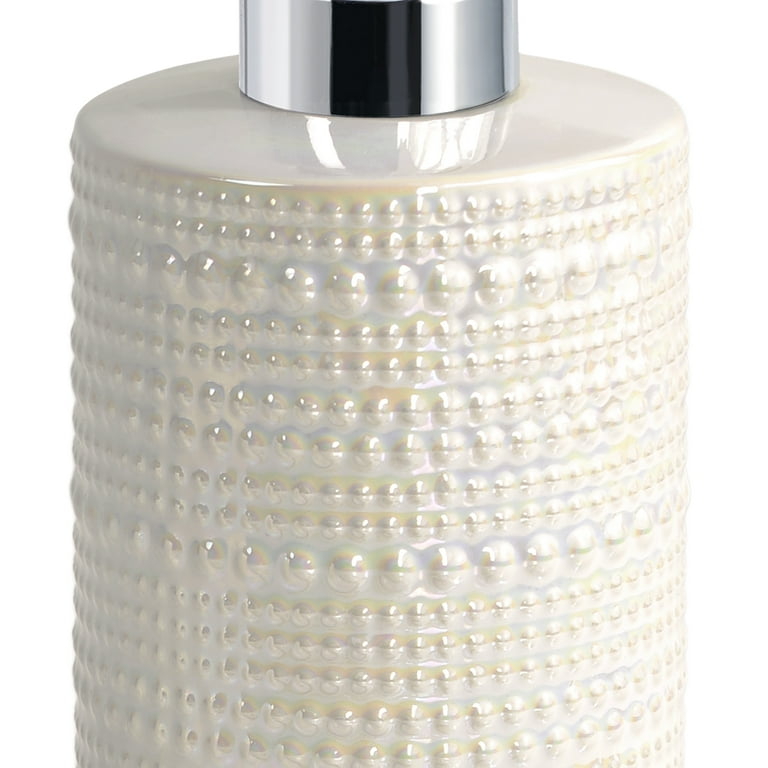 Mainstays Pearlescent Ceramic Lotion Pump, Vintage Hobnail Design