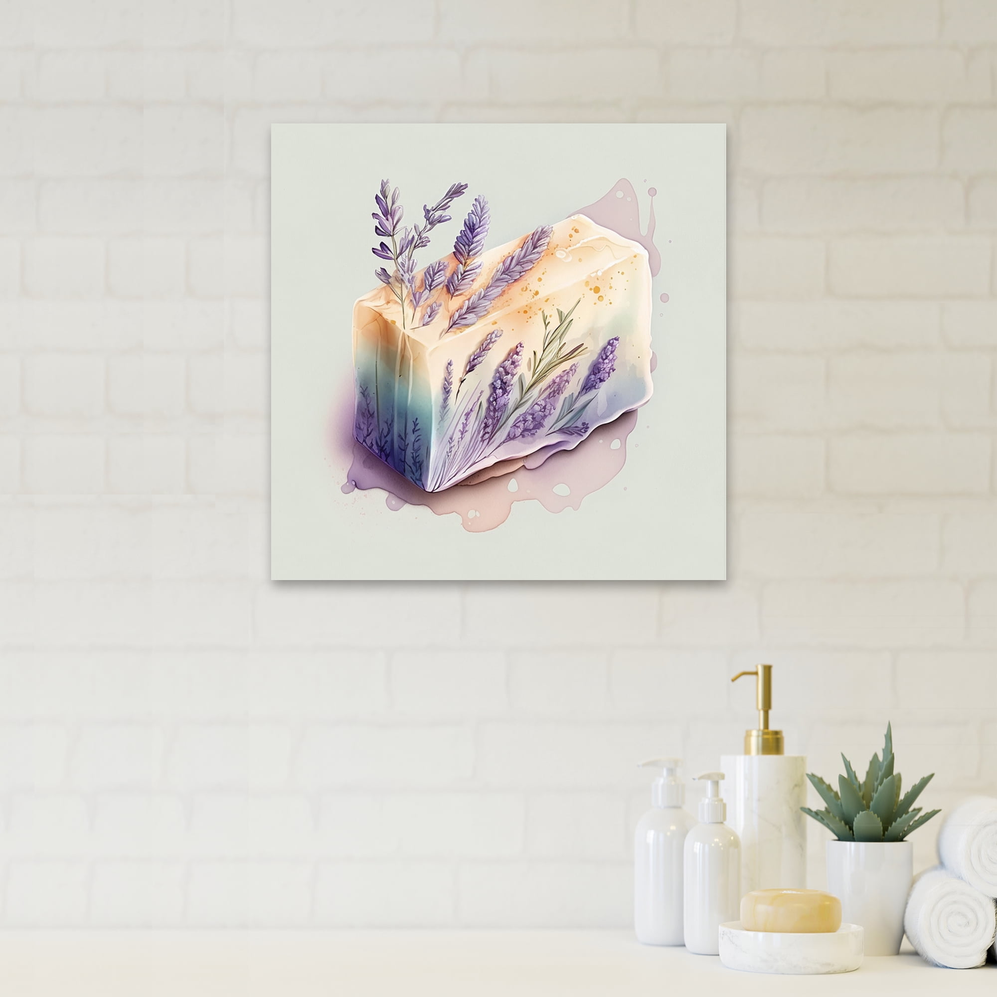 Designart Lavender Soap I Canvas Wall Art