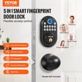 thumbnail image 2 of VEVOR Fingerprint Door Lock, with Fingerprint/Keypad Code/Key, One-Time and Anti-Peeking Password,Silent Mode,Constant Unlock Mode,Aluminum Alloy Panel,Electronic Keypad Deadbolt for Entry Doors, 2 of 9