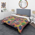thumbnail image 3 of Designart 'Retro Tropical Leaves I' Mid-Century Modern Duvet Cover Set, 3 of 4