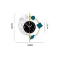 thumbnail image 2 of SAMA Horloge Murale en Métal avec Fond en Marbre Noir et Blanc Design Moderne, 2 of 15