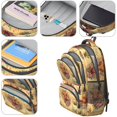 thumbnail image 4 of Highland Cow and Flower Print Backpack for School, Cute School Bag with Adjustable Shoulder Straps and Padded Back, 16.9"x12.6"x5.9", 4 of 5