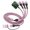 Blush Pink, variant on Cruise Travel Essentials 2026, 3 in 2 Multi Charging Cable/Cord with IP/USB C/iWatch Charger, Travel Chargers for Multiple Devices, Compatible with iWatch Series/iPhone 17-8/iPad/AirPods 5FT