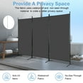 thumbnail image 6 of NiamVelo 3 Panel Room Divider Folding Partition Privacy Screens 5.9FT Portable Room Partition with Metal Frame Walls Dividers for Home Office Hospital 102" W x 70" H, Grey, 6 of 7