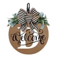 thumbnail image 4 of YAOMOBB Doorplate Wreath All Year Welcome Door Sign Wreath with Optional Letters Weather Resistant for Balcony Decor, 4 of 7