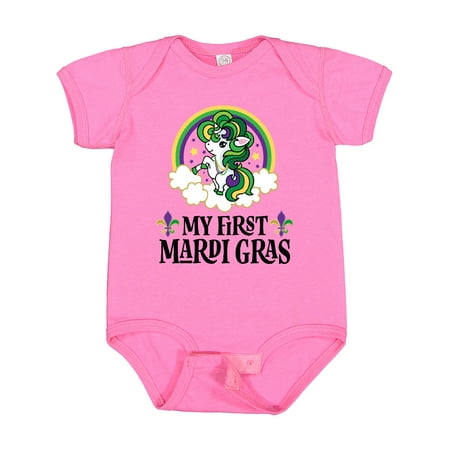 

Inktastic My First Mardi Gras Unicorn Gift Baby Girl Bodysuit
