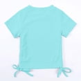 thumbnail image 5 of Tiijoy Girls Short Sleeve Crewneck T-Shirt Summer Casual Solid Side-Tie Tshirt, Sizes 2-13, 5 of 5