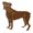 Rust Powder Coat, variant on Boxer Statue or Dog Wall Art