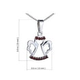 thumbnail image 2 of Bohemian Garnet Sterling Silver Angel Pendant, 2 of 4