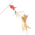 thumbnail image 3 of Cat Baguette Teaser en Rotin en Forme de Poisson Cat Jouet de Jeu Chaton Jouet pour Chaton, 3 of 10