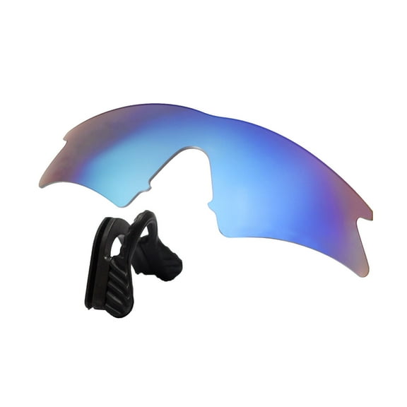 Walleva Ice Blue Mr. Shield Polarized Replacement Lenses And Black Nosepad For Oakley M Frame Sweep Sunglasses