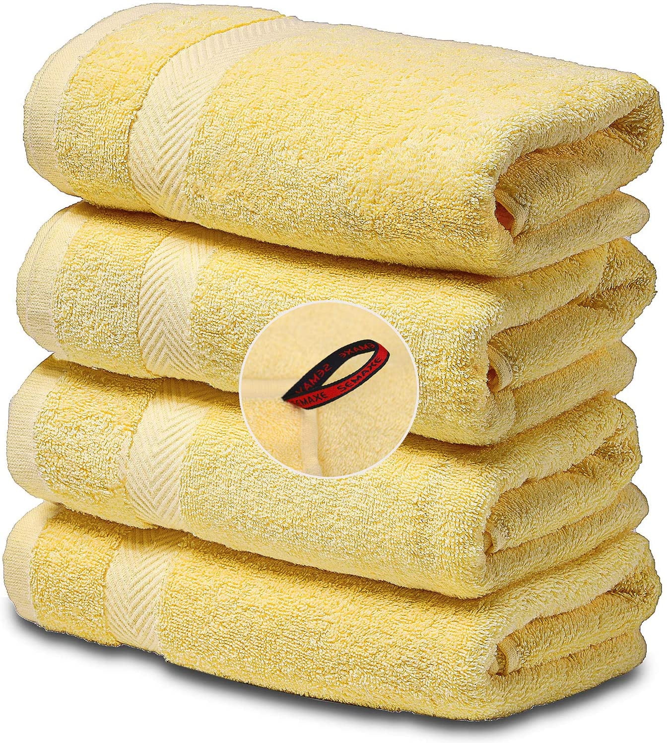 SEMAXE Cotton Towel Absorbent & Soft Bathroom White Hand Towel,Experience Outfit,16”X 27”