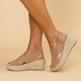 thumbnail image 4 of Sandales Espadrilles à Plateforme pour Femmes d'Été à Bride à la Cheville à Talon Compensé Moyen, 4 of 5