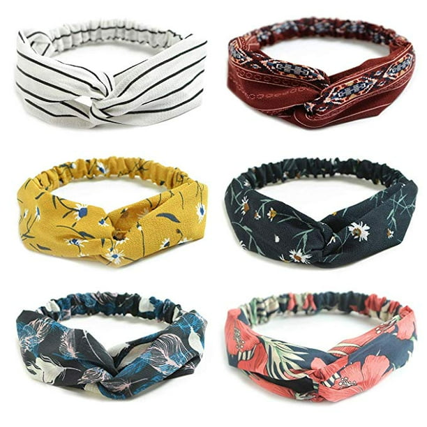 Coolmade Coolmade 6 Pack Womens Headbands for Work Non Slip Boho Headbands Vintage Flower