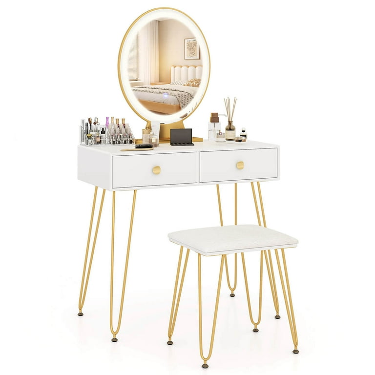 照明付き化粧台-Dressing table with lighting Amazon.com: Xixini Vanity Desk with Mirror and Lights, 43