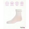 thumbnail image 6 of MeMoi String of Pearls Cotton Blend Crew Socks - Girls - Female, 4, Winter White, 6 of 7