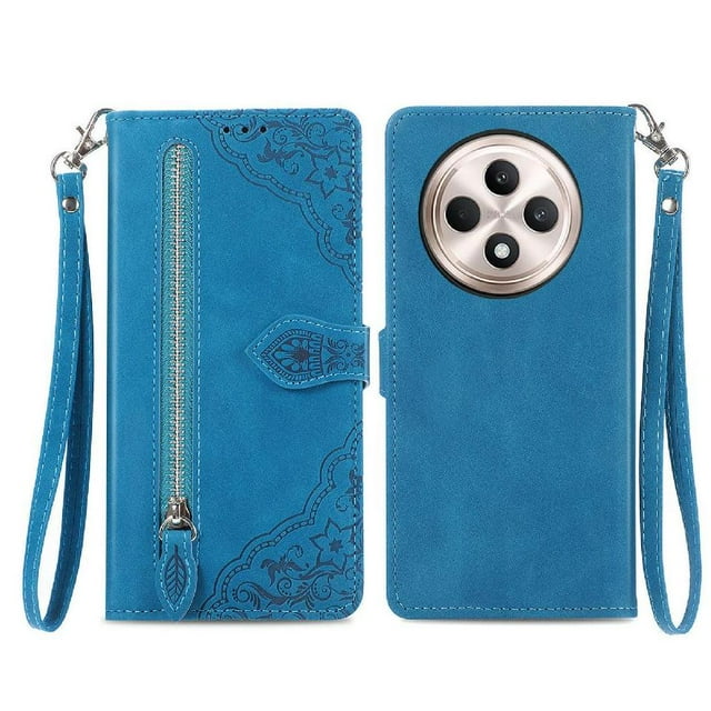 Funda billetera anti-golpes para GANGXUN OPPO Reno 12F , ideal para día a día y trabajo