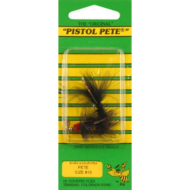 Pistol Pete Hi-Country Spinner Flies Universal Fishing Lure, Egg Sucking,  Size 10 , 2-pack