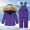 Purple, variant on IVEYRTF Kids Winter Snowsuit Warm Jumpsuit for Outdoor Skiing Snowboarding Hiking Cold Weather Activities Boys Girls Thermal Windproof Protective Snow Gear(Pink#2,4 Years)