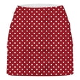 thumbnail image 4 of Mifsaly Womens Golf Skirt Polka Dot High Waisted Workout Athletic Skirts with Inner Tummy Control Stretchy Soft Tennis Skorts Red,S, 4 of 5