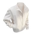 thumbnail image 2 of Fgnfyis Mens Jacket Mens Casual Jackets Lightweight Comfortable Zip up Loose Fit Sports Outerwear for Daily Wear and Outdoor Activities Winter Coats for Men White XXL, 2 of 9