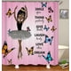 thumbnail image 3 of Juego de 4 cortinas de ducha afroamericanas con diseño de rosas en azul real, decoración de baño con diseño de mariposas florales, mujer afroamericana, niña negra, cortina de ducha de tela, 3 of 7