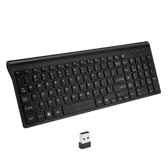 Receptor USB Inalambrico Delgado Sunnimix Teclado Inalambrico 2.4G Negro