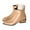 Beige, variant on Mostsola Chelsea Ankle Boots for Women Trendy Low Heel Side Zipper Pointy Toe Dress Short Booties