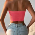 thumbnail image 6 of Shihyeh Women's Strapless Bandeau Bra Seamless Rib Knit Everyday, 6 of 6