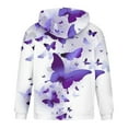 thumbnail image 2 of skpabo Men's Hoodies Warehouse Mens Hooded Sweatshirts Pullover Long Sleeve Hoodie Tops Casual Drawstring with Pocket Butterfly Printed Hooded Sweatshirt S-4XL, 2 of 4