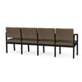 thumbnail image 5 of Lenox Steel Reception Waiting Room 4 Seats Chair / Black Steel / Brown, 5 of 5