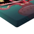 thumbnail image 2 of Ambesonne Ocean Fitted Sheet, Coral Sea Monster Folk, Full Size, Multicolor, 2 of 3