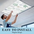 thumbnail image 6 of Green Coastal Fluorescent Light Covers, Nautical Summer Beach Coral Sea Turtle Magnetic Light Covers for Ceiling Lights, Fluorescent Ceiling Shade Filters for Classroom Bedroom Office 4x2Ft x 2PCS, 6 of 8