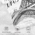 thumbnail image 2 of Coolnut Paris Eiffel Tower Hand Towels Set of 2 Soft Absorbent Towel Hand Cloth, Cotton Fingertip Bath Towels for Home, Bathroom Hotel, Gym and Spa 28 X 16 in, 2 of 6