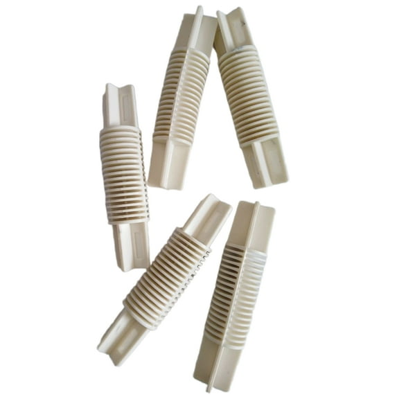 5Pieces Corner Bay Window Curtain Pole Elbow Joint Connector White