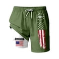 thumbnail image 5 of CONZONE 4Th Of July Mens Swim Trunks With Mesh Liner Patriotic Usa Flag Graphic Board Shorts for Men Elastic Waist Drawstring Independence Day American Summer Beach Swim Shorts, 5 of 5