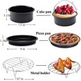 thumbnail image 3 of 3 PCS XL Air Fryer Kit Cake Barrel Pizza Pan Air Fryer Rack Fit Above 3.7Qt Deep Fryer, 8 inch, 3 of 5